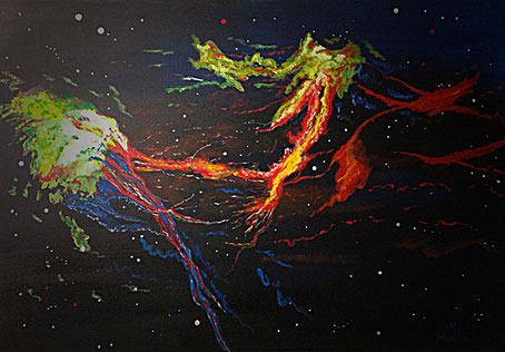 Home " Nebula - Bubble " Akryl auf Leinwand 100 x 70 cm 150,00 EUR